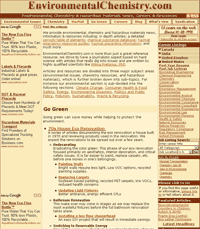 Screencapture of flagship website EnvironmentalChemsitry.com's periodic table of elements.
